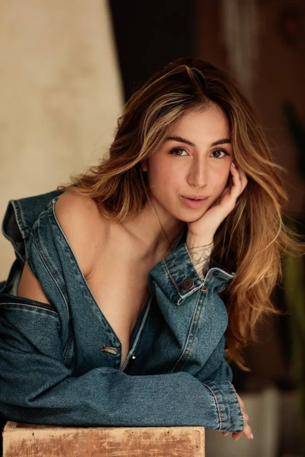 Escort in London Gabriella wearing denim 