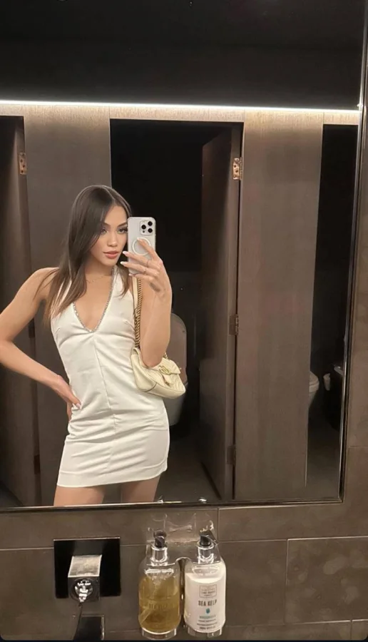 A very beautiful high class London escort taking a selfie 