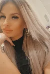 A very close up selfie of a very sexy blonde lady 